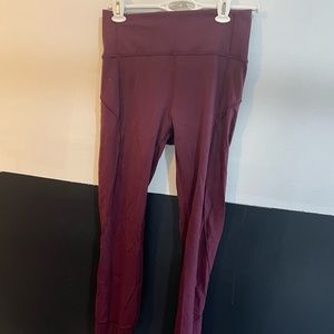 Size 6 Lulu lemon burgundy leggings